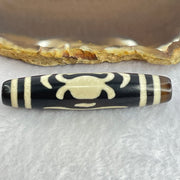 Natural Powerful Tibetan Old Oily Agate Zha Ji La Mu Female Cai Shen Bead Heavenly Master (Tian Zhu) 扎吉拉木女财神天珠 15.42g 58.5 by 13.3mm - Huangs Jadeite and Jewelry Pte Ltd