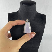 Natural Type A Lavender Jadeite Wushipai Pendant in S925 Silver | (11.34g | 31.0 x 17.5 x 4.2mm | Unobstructed Peace & Regal Protection Anchor, Feng Shui Harmony & Noble Charm Pendant) - Huangs Jadeite and Jewelry Pte Ltd