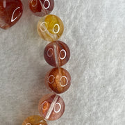 Good Grade Natural Red with Orange Ferruginous Quartz Beads with Heart Shape and Rabbit Charm Bracelet 31.41g 15.5cm 10.2mm 19 Beads - Huangs Jadeite and Jewelry Pte Ltd