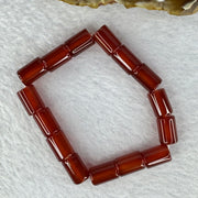Natural Carnelian Agate Bracelet 天然红玉髓玛瑙手链 for Balancing Mind Body Spirit, Removes Negativity, Restores Hope and Enthusiasm 24.00g 16.5cm 12.0 by 8.1mm 15 Lulu Tong - Huangs Jadeite and Jewelry Pte Ltd