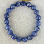 Natural Blue Kyanite Beads Bracelet 39.93g 16.5cm 10.8mm 19 Beads - Huangs Jadeite and Jewelry Pte Ltd
