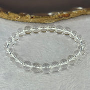 Natural Clear Quartz Bracelet 天然白水晶手链 18.64g 16.5cm 8.4mm 24 Beads - Huangs Jadeite and Jewelry Pte Ltd