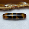 Natural Powerful Tibetan Old Oily Agate Double Tiger Tooth Daluo Dzi Bead Heavenly Master (Tian Zhu) 虎呀天诛 7.25g 38.5 by 11.1mm - Huangs Jadeite and Jewelry Pte Ltd