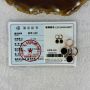 Type A Translucent Black Omphasite Jadeite Earrings 2.52g 8.0 by 1.5mm 2pcs - Huangs Jadeite and Jewelry Pte Ltd