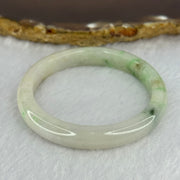 Type A Green Jadeite Bangle 23.55g Internal Diameter 49.3mm 8.4 by 6.3mm (Slight External Line) - Huangs Jadeite and Jewelry Pte Ltd