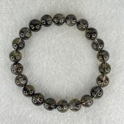 Natural Black Auralite Quartz Beads Bracelet 19.77g 16cm 8.8mm 22 Beads - Huangs Jadeite and Jewelry Pte Ltd