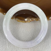 Type A Light Lavender and Light Green Jadeite Bangle 77.39g Inner Diameter 57.7mm 11.6 by 12.1mm (Internal Lines) - Huangs Jadeite and Jewelry Pte Ltd