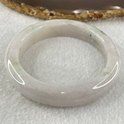 Type A Faint Lavender with Brown Patches Jadeite Bangle 66.86g Internal Diameter 56.0mm 12.7 by 9.4mm (Internal Lines) - Huangs Jadeite and Jewelry Pte Ltd