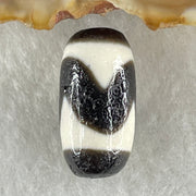 Natural Powerful Tibetan Old Oily Agate Tiger Tooth Daluo Dzi Bead Heavenly Master (Tian Zhu) 3.09g 19.4 by 10.2mm - Huangs Jadeite and Jewelry Pte Ltd