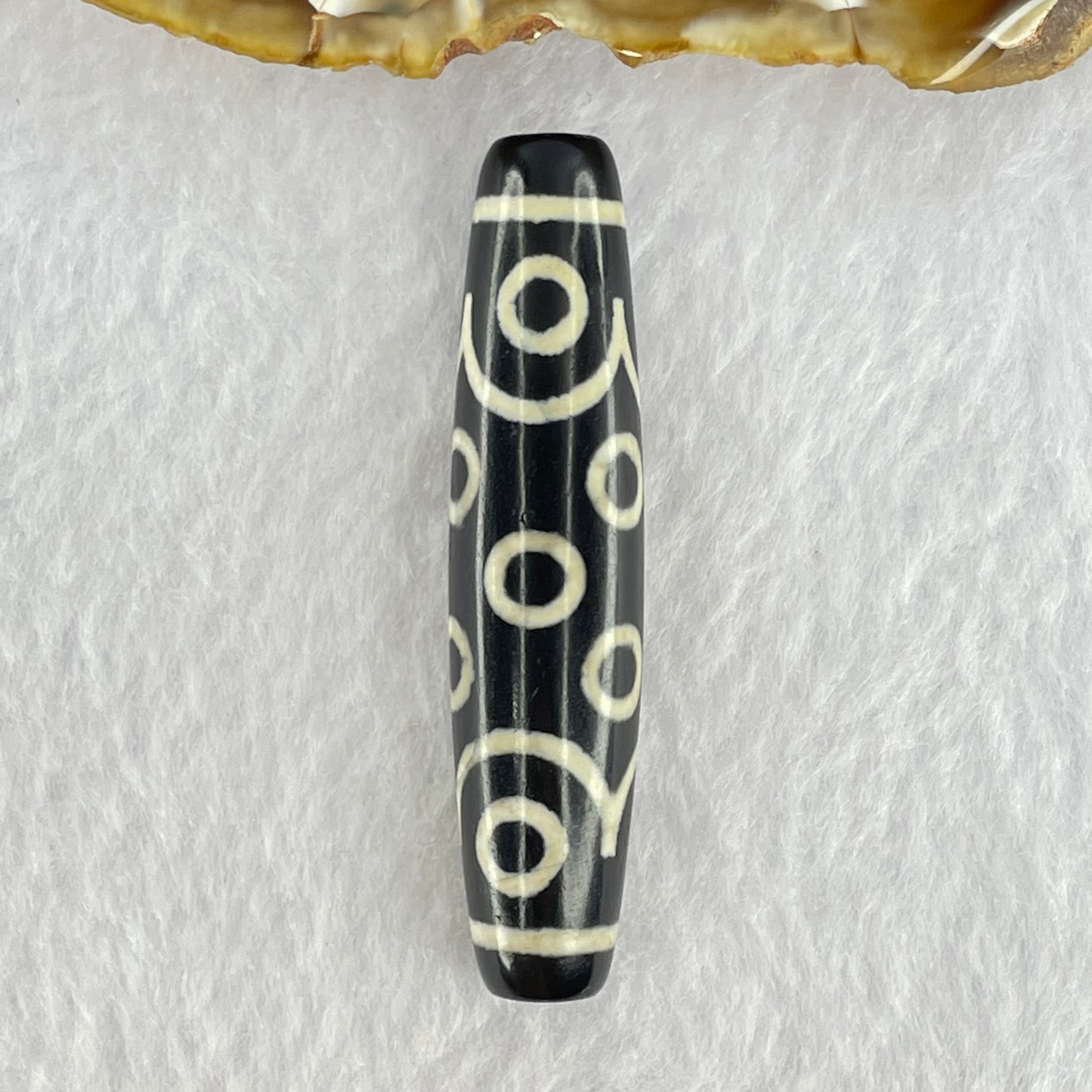 天然强力西藏老油性玛瑙十五眼天珠天师（天珠）十五眼天珠15.48 克58.0