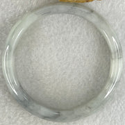 Type A Light Lavender Green with Wuji Grey Piao Hua Jadeite Bangle 38.30g Internal Diameter 51.8mm 11.7 by 6.9mm (Very Slight Internal Lines) - Huangs Jadeite and Jewelry Pte Ltd