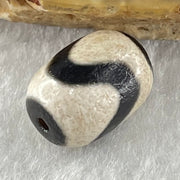 Natural Powerful Tibetan Old Oily Agate Tiger Tooth Daluo Dzi Bead Heavenly Master (Tian Zhu) 2.20g 14.0 by 10.1mm - Huangs Jadeite and Jewelry Pte Ltd