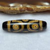 Natural Powerful Tibetan Old Oily Agate 6 Eyes Dzi Bead Heavenly Master (Tian Zhu) 六眼天诛 7.03g 39.2 by 11.2mm - Huangs Jadeite and Jewelry Pte Ltd