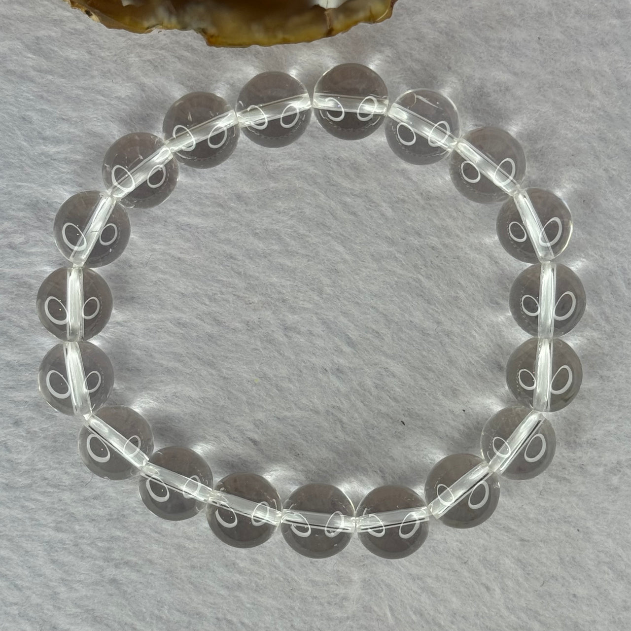 Natural Clear Quartz Bracelet 天然白水晶手链 30.28g 17cm 10.6mm 19 Beads - Huangs Jadeite and Jewelry Pte Ltd