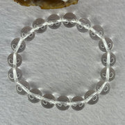 Natural Clear Quartz Bracelet 天然白水晶手链 30.28g 17cm 10.6mm 19 Beads - Huangs Jadeite and Jewelry Pte Ltd