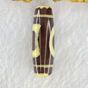 Natural Powerful Tibetan Old Oily Agate Sky Door Serenity 1 Eye Dzi Bead Heavenly Master (Tian Zhu) 一眼天诛 8.49g 37.5 by 12.1mm - Huangs Jadeite and Jewelry Pte Ltd