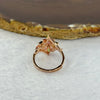 Natural Elbaite Tourmaline in 925 Sliver Ring in Rose Gold Color (Adjustable Size) 3.11g 7.1 by 5.0 by 3.4mm - Huangs Jadeite and Jewelry Pte Ltd