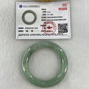 Certified Type A Full Green Jadeite Bangle Internal Diameter 50.2mm 57.85g 11.0 by 10.8mm (Very Slight External Lines) - Huangs Jadeite and Jewelry Pte Ltd