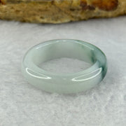 Type A Light Green with Blueish Green Patch Jadeite Ring 3.82g 6.0 by 3.6mm US8.25 HK18 - Huangs Jadeite and Jewelry Pte Ltd