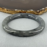 Type A Grey Piao Hua Jadeite Bangle Internal Diameter 57.8mm 52.77g 10.0 by 9.9mm (Very slight Internal Line) - Huangs Jadeite and Jewelry Pte Ltd