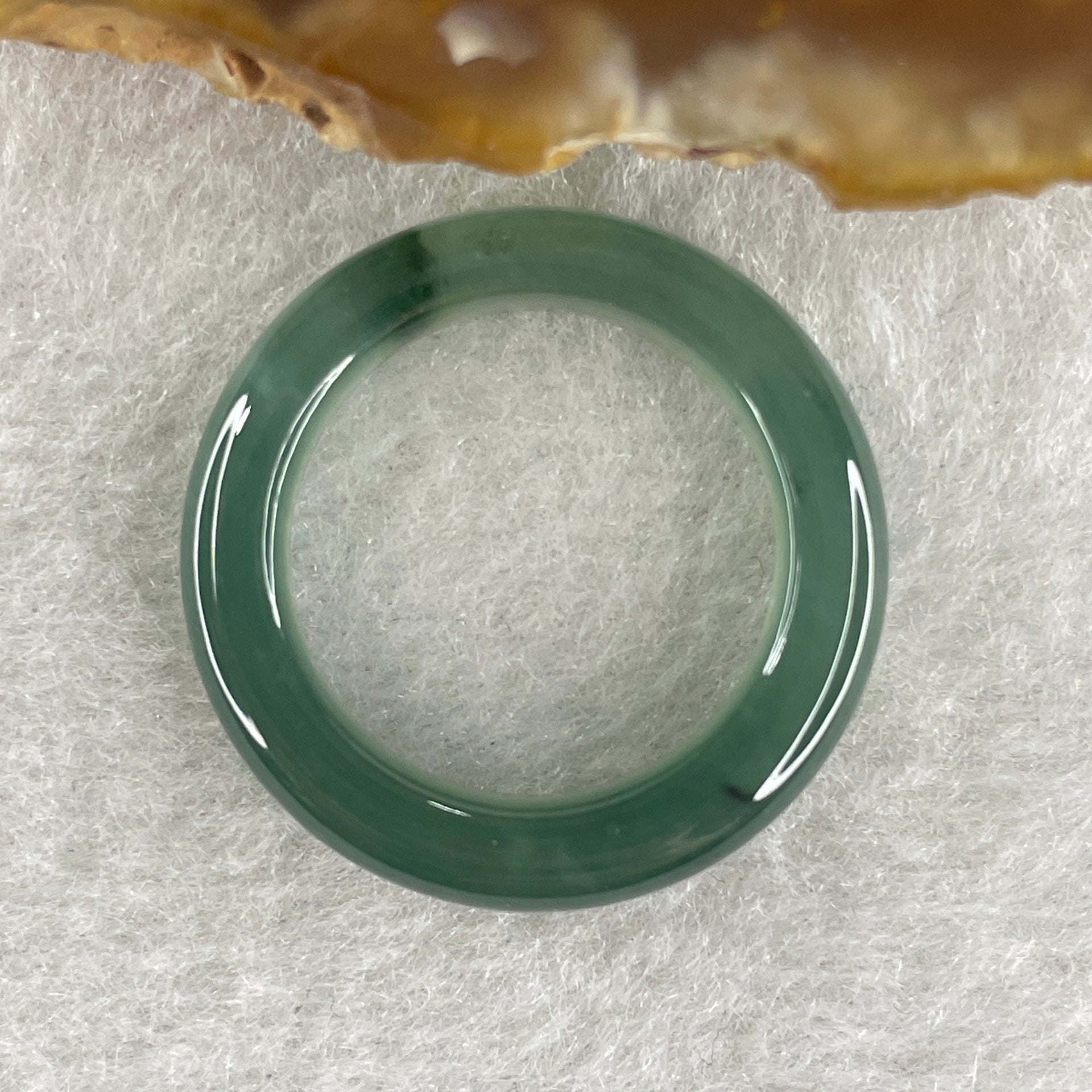 Certified Natural Type A Icy Blueish Green Jadeite Ring 3.48g 4.7 by 4.0mm US 7.4 HK 16.4 (Perfect) - Huangs Jadeite and Jewelry Pte Ltd