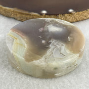 Natural Pink with Blue Flower Agate Bangle Set 114.67g Inner Diameter 55.5mm 10.6 by 11.0mm (Close to Perfect) - Huangs Jadeite and Jewelry Pte Ltd