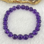 Very Good Grade Natural Amethyst Bracelet 18.19g 16cm 8.4mm 24 Beads - Huangs Jadeite and Jewelry Pte Ltd
