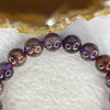 Natural Amethyst Phantom Quartz Bracelet 31.56g 10.9 mm 19 Beads - Huangs Jadeite and Jewelry Pte Ltd