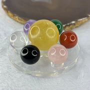 Natural Crystals 7 Stars Colourful 5 Elements Sphere Ball Set 天然水晶球七星阵摆件七彩招財五行珠五行阵 155.09g 74.9 by 42.4m Diameter 33.4mm x 1pc Diameter 12.0mm x 6pcs - Huangs Jadeite and Jewelry Pte Ltd
