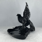 Black Stone Eagle with Pond Display 1,392.2g 270.0 by 165.0 by 190.0mm - Huangs Jadeite and Jewelry Pte Ltd