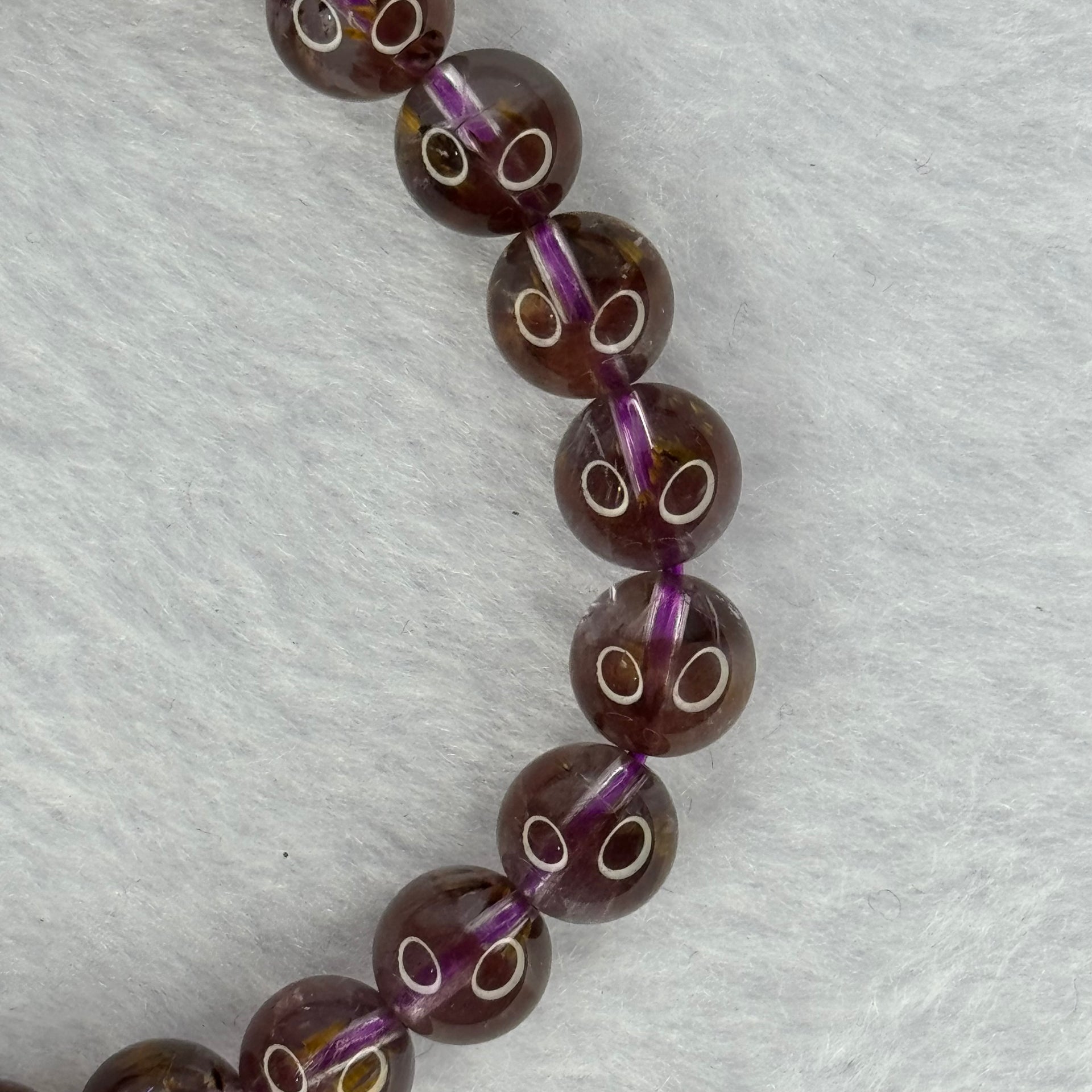 Very Good Natural Auralite 23 Bracelet 天然激光23手链 17.21g 15.5cm 8.4mm 23 Beads - Huangs Jadeite and Jewelry Pte Ltd
