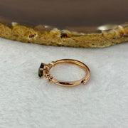 Natural Elbaite Tourmaline in 925 Sliver Ring in Rose Gold Color (Adjustable Size) 1.77g 5.2 by 4.9 by 3.9mm - Huangs Jadeite and Jewelry Pte Ltd