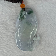 Type A Lavender with Dark Blueish Green Patches Jadeite 3 Legged Toad Pendent 25.25g 54.1 by 32.0 by 7.6mm - Huangs Jadeite and Jewelry Pte Ltd