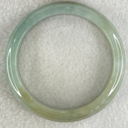 Type A Blueish Green with Brown Patches Jadeite Bangle 50.88g Internal Diameter 54.8mm 13.2 by 7.5mm (Close to Perfect) - Huangs Jadeite and Jewelry Pte Ltd
