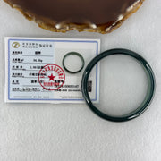 Good Grade Type A Icy Blueish Green Jadeite Bangle Internal Diameter 57.6mm 34.25g 10.7 by 6.8mm (Perfect) - Huangs Jadeite and Jewelry Pte Ltd