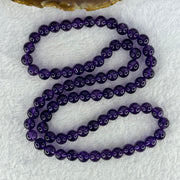 Good Grade Natural Amethyst Necklace 46.18g 53cm 7.8mm 75 Beads - Huangs Jadeite and Jewelry Pte Ltd