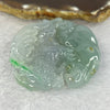 Rare Grand Master Type A Semi Icy Sky Blue with Spicy Green Jadeite 飞天貔貅 Flying Pixiu 63.73g 54.7 by 52.0 by 13.4mm with Wooden Stand - Huangs Jadeite and Jewelry Pte Ltd