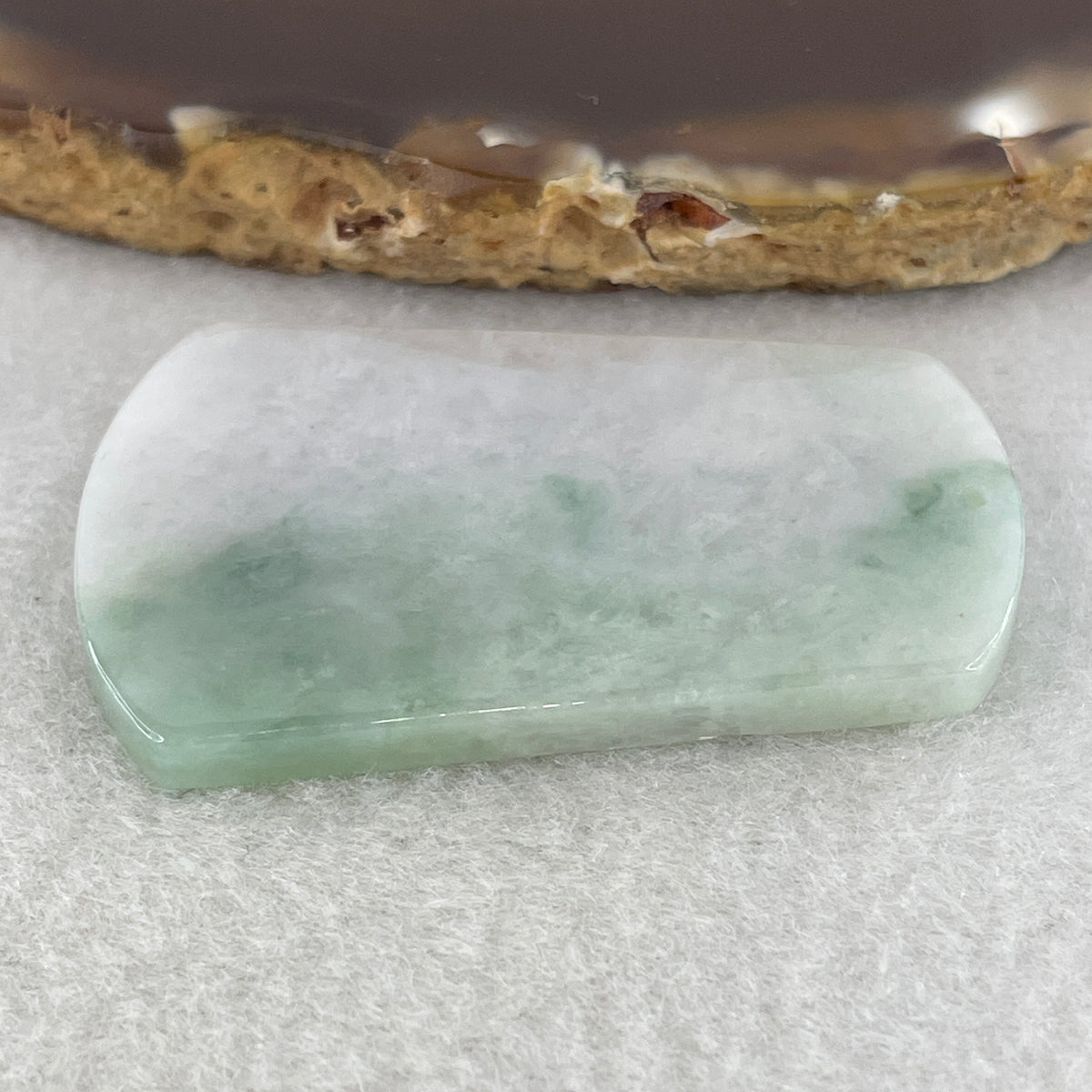 Natural Type A Faint Lavender with Green Jadeite Wu Shi Pai Pendant | Peace Plaque Talisman (14.38g | 45.9 x 29.5 x 3.9mm | Slight Rough) - Huangs Jadeite and Jewelry Pte Ltd