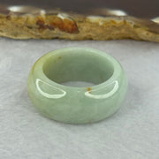 Type A Light Blueish Green and Yellow Patch Jadeite Ring 9.67g 11.4 by 4.7mm US10 HK22.25 - Huangs Jadeite and Jewelry Pte Ltd