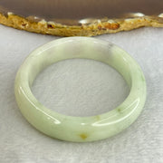 Type A Light Green and Lavender with Yellow spot Jadeite Bangle Internal Diameter 55.8mm 47.67g 12.6 by 7.7mm (Very Slight External Rough + Internal Lines) - Huangs Jadeite and Jewelry Pte Ltd