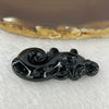 Type A  Opaque Black Omphasite Dragon Pendant / Charm 11.58g 45.6 by 21.2 by 8.5 mm - Huangs Jadeite and Jewelry Pte Ltd