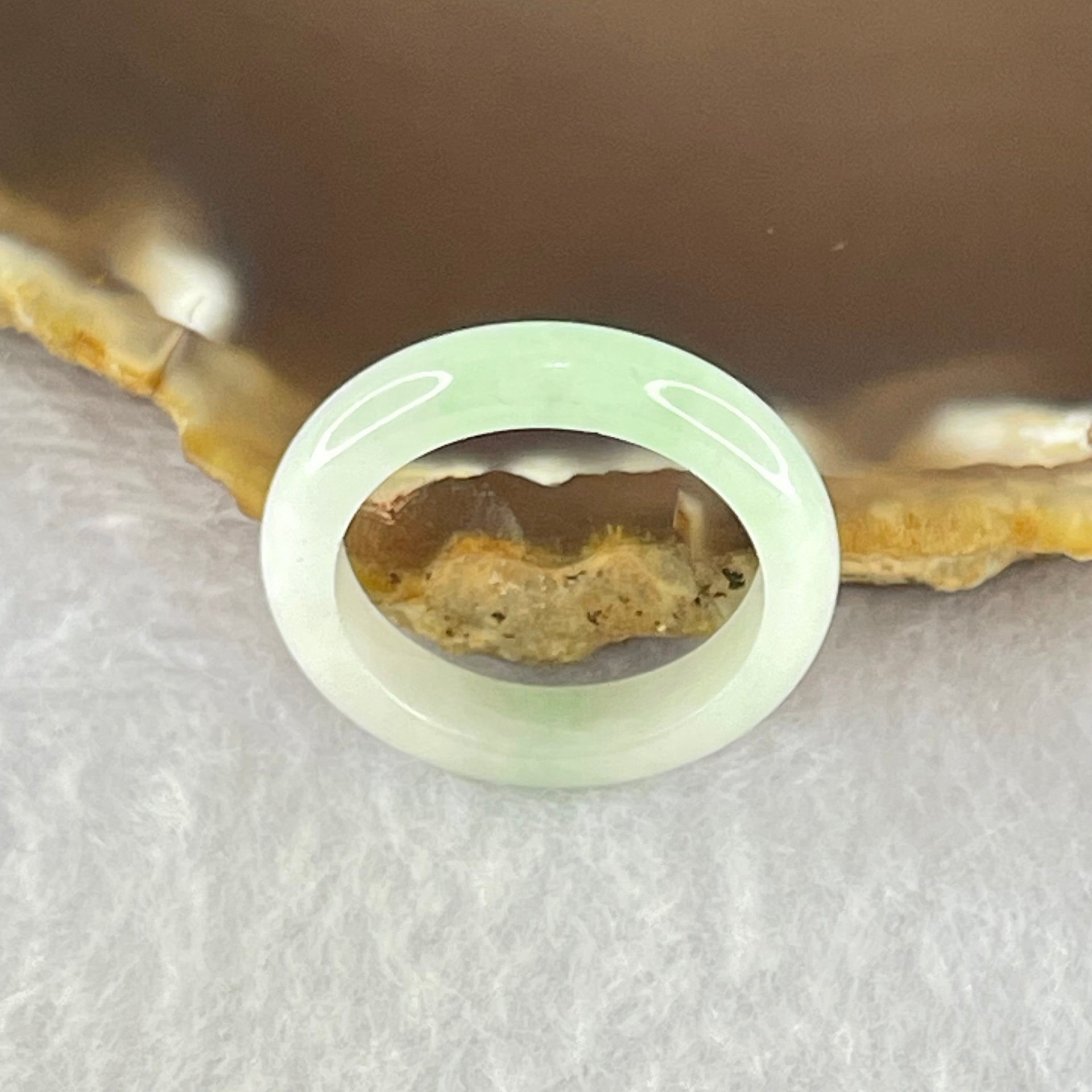 Type A Light Green Jadeite Ring 2.54g 4.6 by 3.4mm US7.25 HK16 (Internal Line) - Huangs Jadeite and Jewelry Pte Ltd