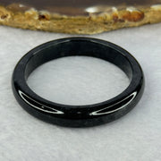 Type A Highly Translucent Black Grey Wuji Jadeite Baby Bangle 12.83g Internal Diameter 36.4mm 7.4 by 5.1mm - Huangs Jadeite and Jewelry Pte Ltd