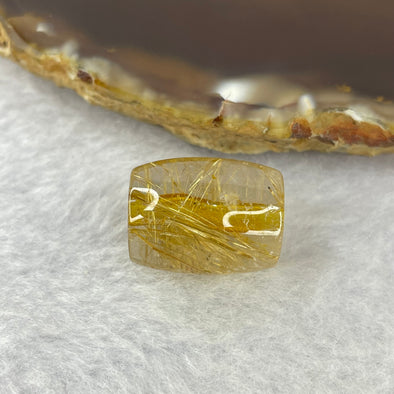 Good Grade Natural Golden Rutilated Quartz Crystal Lulu Tong Barrel 天然金顺发晶水晶露露通桶 5.67g 17.3 by 13.6mm - Huangs Jadeite and Jewelry Pte Ltd