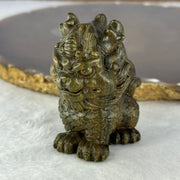 Natural Wooden Kirin Display 天然绿檀麒麟摆件 36.59g 48.7 by 33.3 by 54.1mm - Huangs Jadeite and Jewelry Pte Ltd