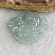 Certified Natural Type A Jelly Light Green with Green Piao Hua Jadeite Milo Laughing Buddha 6.33g 23.7 by 25.8 by 7.2mm - Huangs Jadeite and Jewelry Pte Ltd