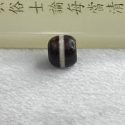 Natural Powerful Tibetan Old Oily Agate 1 Line Medicine Dzi Bead Heavenly Master (Tian Zhu) 3.03g 12.8 by 11.3mm - Huangs Jadeite and Jewelry Pte Ltd