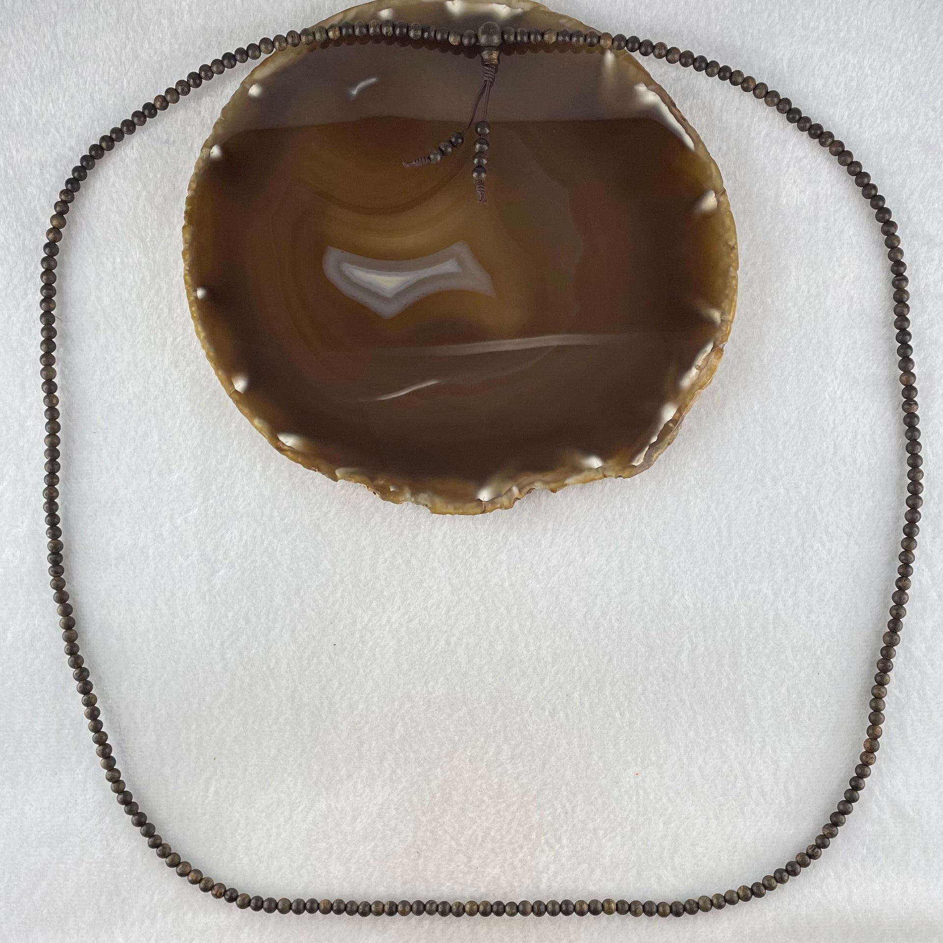 Natural Agarwood Beads Necklace 天然印尼达拉干项链 10.92g 84cm 4.6mm 216 Beads - Huangs Jadeite and Jewelry Pte Ltd