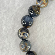 Good Grade Natural Petersite Beads Bracelet 23.85g 16cm 9.8mm 20 Beads - Huangs Jadeite and Jewelry Pte Ltd