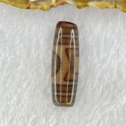 Natural Powerful Tibetan Old Oily Agate Sky Door Serenity 1 Eye Dzi Bead Heavenly Master (Tian Zhu) 一眼天诛 8.00g 35.9 by 4.9mm - Huangs Jadeite and Jewelry Pte Ltd